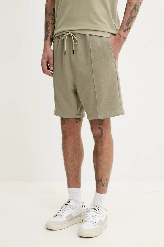 HUGO pantaloni scurți tricotaj verde 50534647