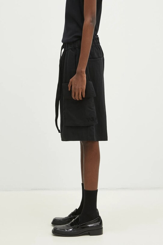 Y-3 shorts Washed Twill Shorts JD3521 black SS25