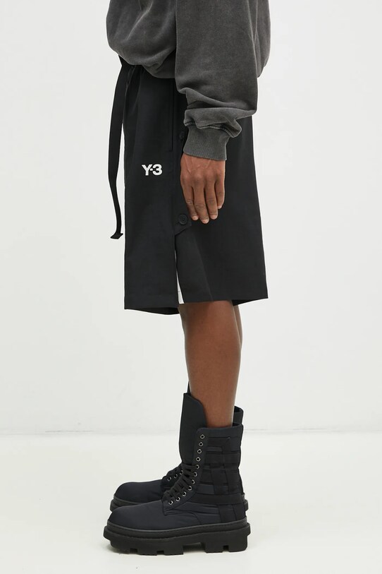 Къс панталон Y-3 Sport Uniform 3-Stripe Shorts JN7038 черен SS25