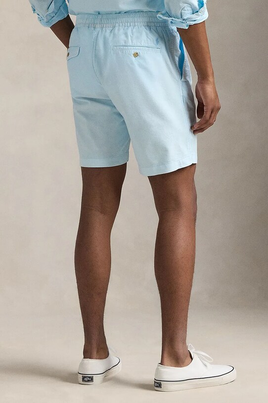 Oblečenie Bavlnené šortky Polo Ralph Lauren Flat Front 710958587 modrá
