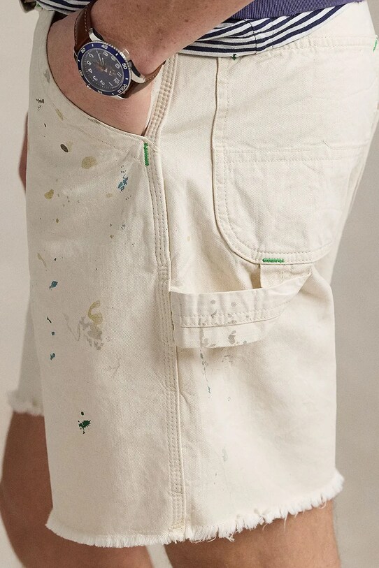Бавовняні шорти Polo Ralph Lauren Flat Front білий 710963172