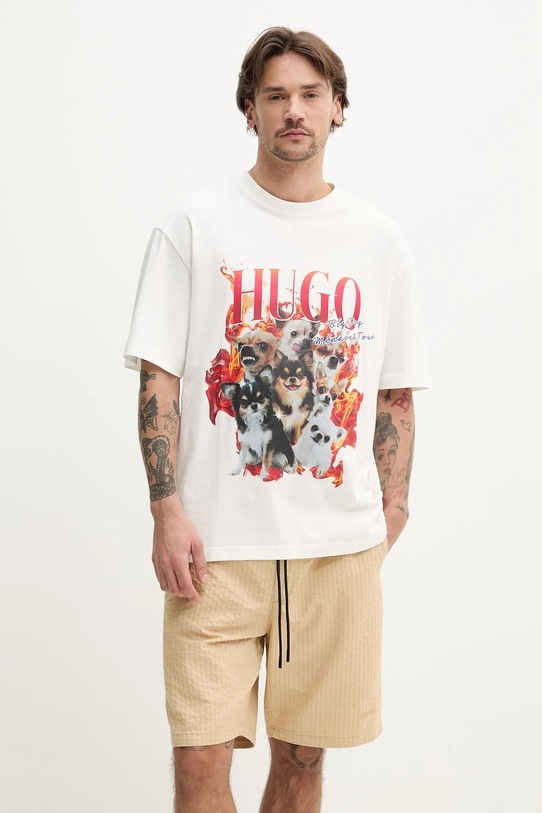 Îmbrăcăminte HUGO pantaloni scurti din bumbac 50534661 bej