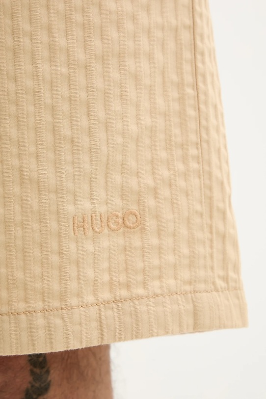 HUGO pantaloni scurti din bumbac bej 50534661