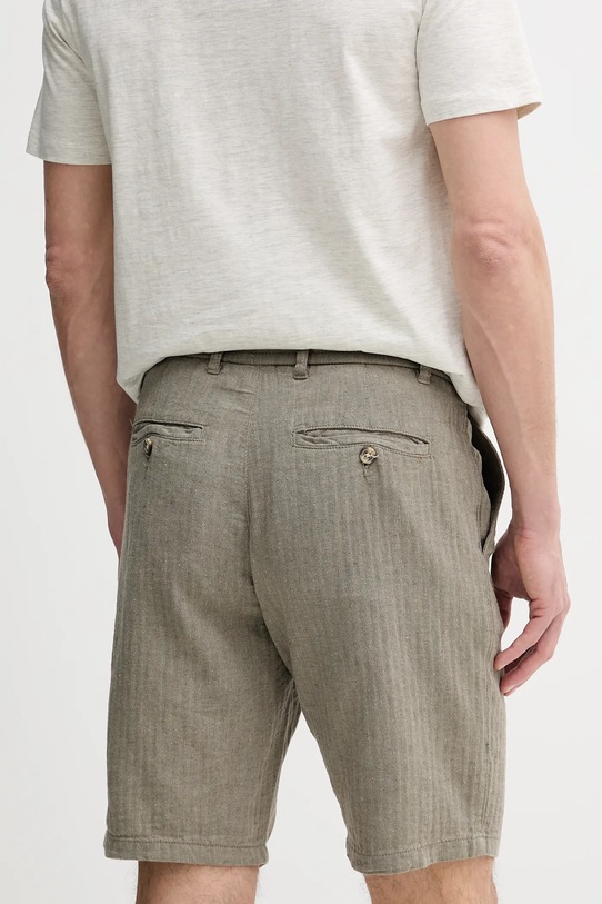 Odzież Lindbergh szorty z domieszką lnu 30.505020.ARMY zielony