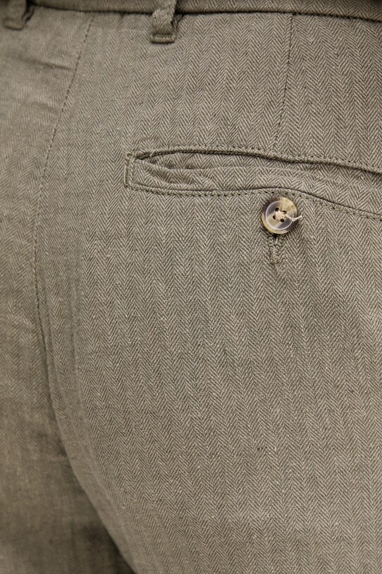 Lindbergh pantaloni scurți din amestec de in verde 30.505020.ARMY