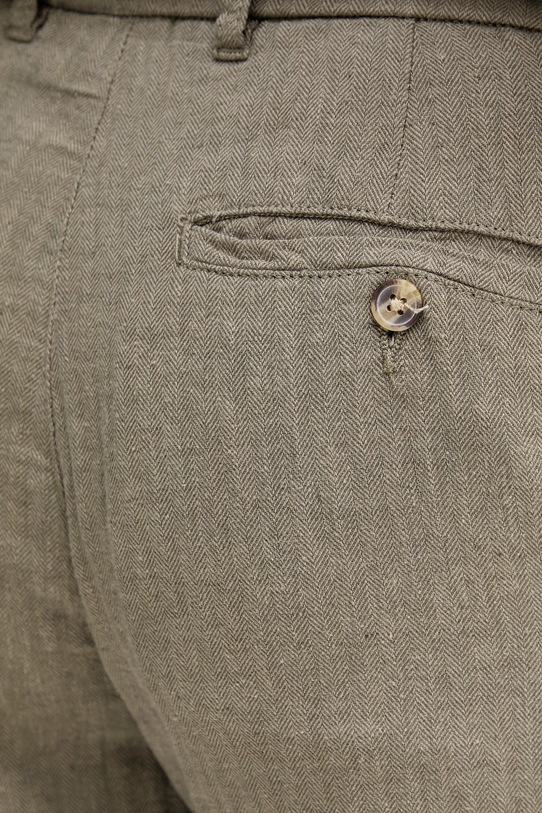 Lindbergh szorty z domieszką lnu zielony 30.505020.ARMY