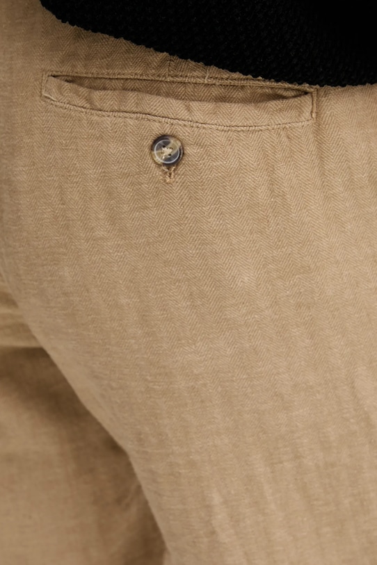 Šortky s prímesou ľanu Lindbergh béžová 30.505020.SAND