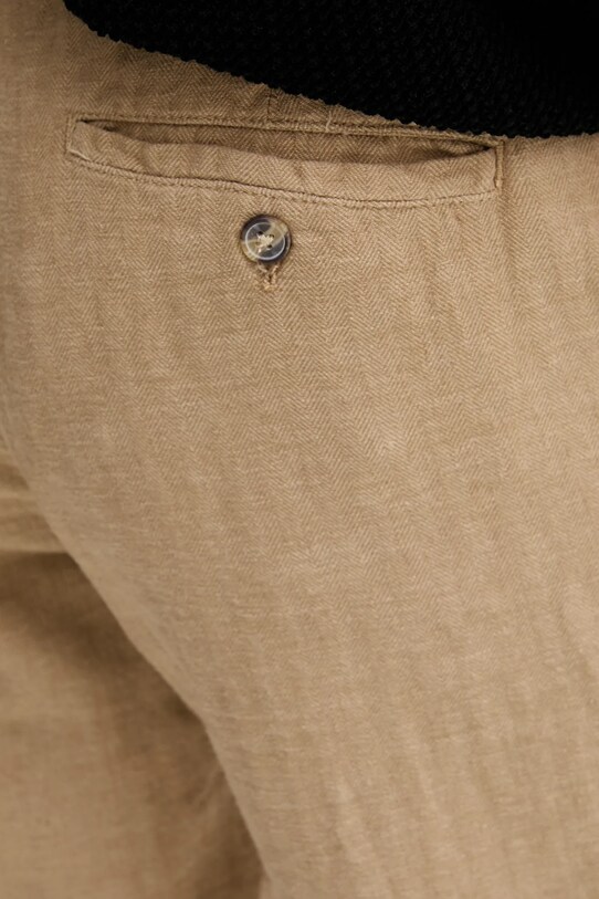 Lindbergh pantaloni scurți din amestec de in verde 30.505020.SAND