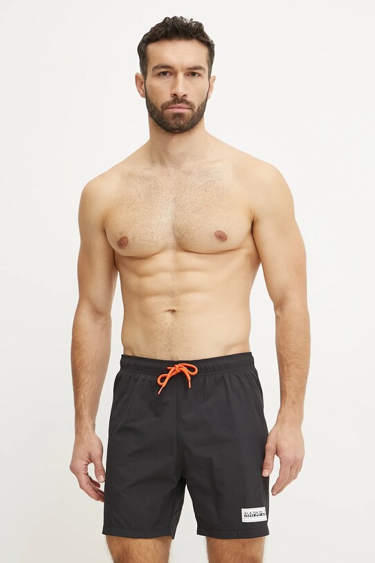 Napapijri pantaloni scurți de baie V-Box Planet friendly negru NP0A4IBK0411