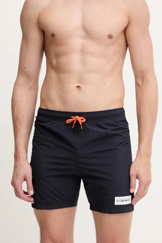 Napapijri pantaloni scurți V-Box NP0A4IBK1761 bleumarin SS25