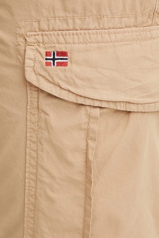 Βαμβακερό σορτσάκι Napapijri Noto 2.0 μπεζ NP0A4HOQN1Q1