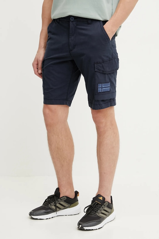 Napapijri pantaloni scurți N-Horton panza bleumarin NP0A4HOS1761