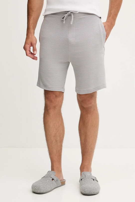 BOSS pantaloni scurți de lounge tricotaj gri 50509326