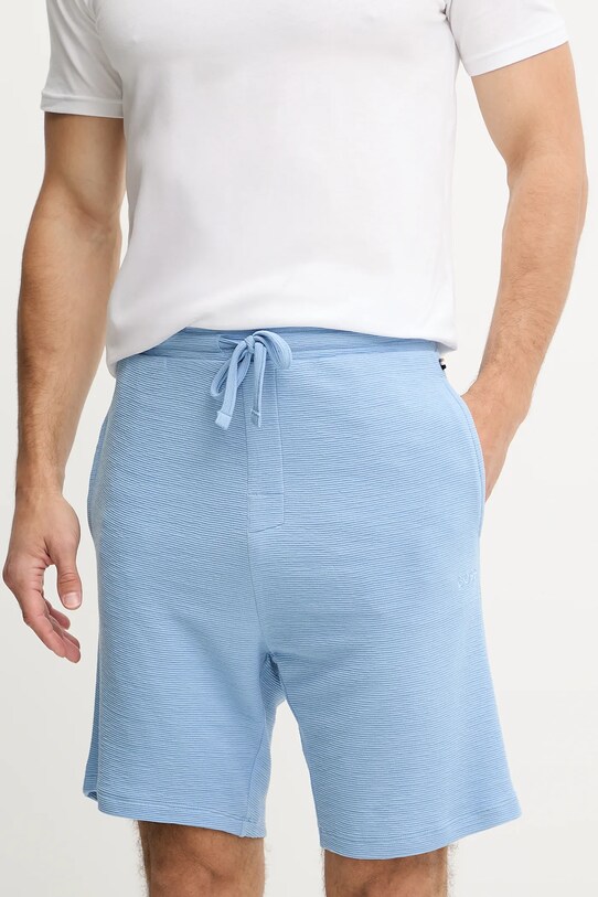 BOSS pantaloni scurți de lounge tricotaj albastru 50509326