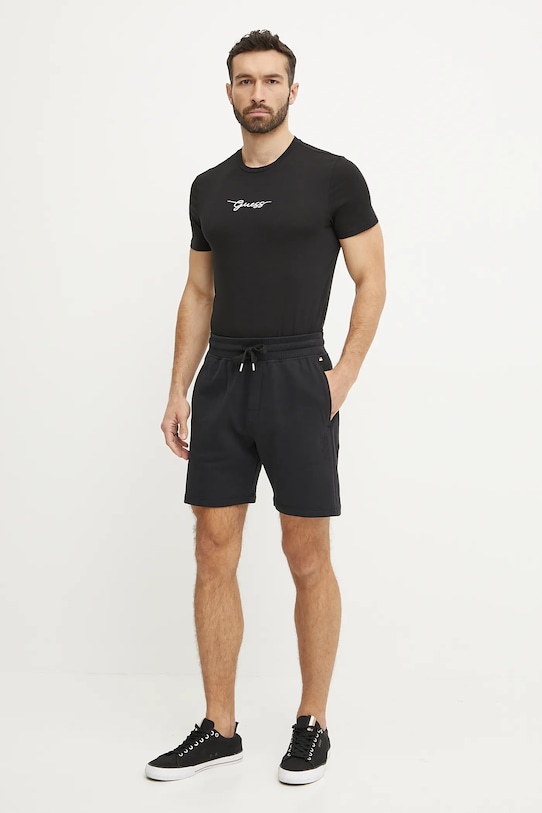 Pamučne kratke hlače BOSS 50540522 crna SS25