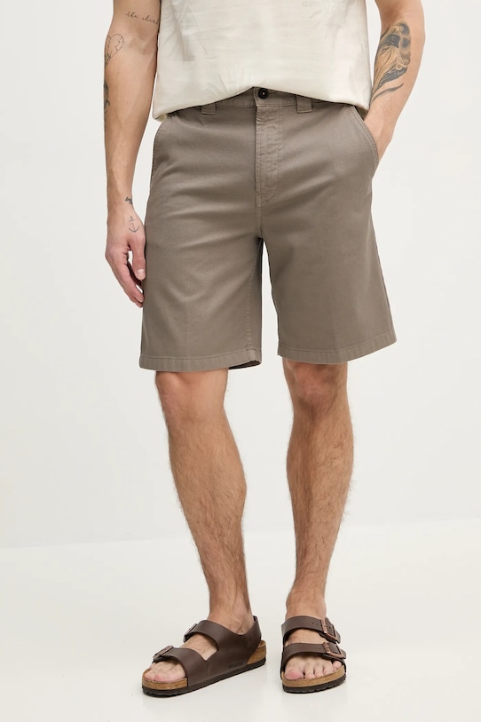 BOSS Orange szorty tkanina brązowy 50536864