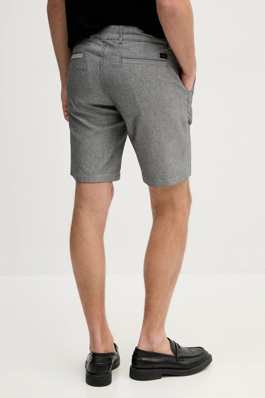 Îmbrăcăminte BOSS Orange pantaloni scurți din amestec de in 50536874 gri