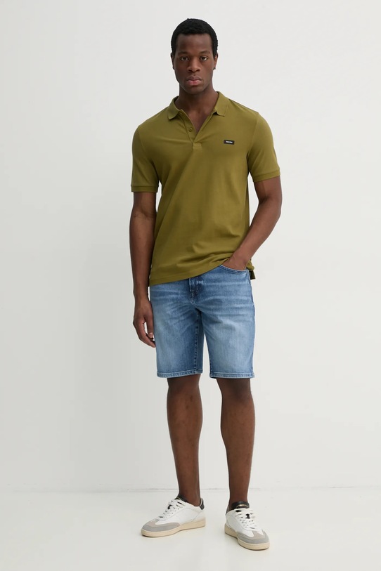 BOSS Orange pantaloni scurți jeans 50537787 albastru SS25