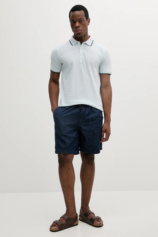 BOSS Orange pantaloni scurți jeans 50537789 bleumarin SS25