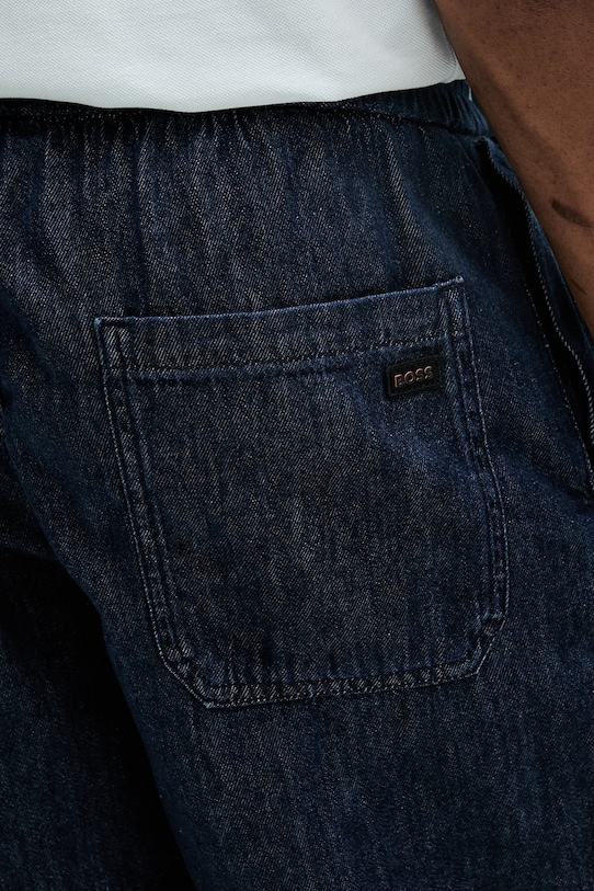 BOSS Orange pantaloni scurți jeans bleumarin 50537789