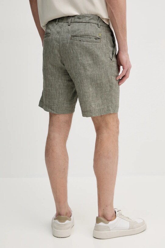 Oblečení Lněné kraťasy BOSS 50538016 zelená