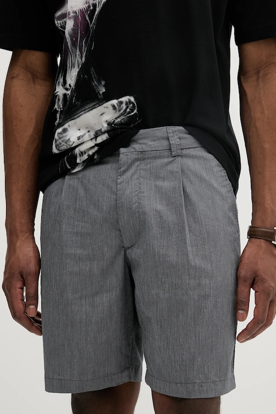 BOSS szorty tkanina szary 50538741