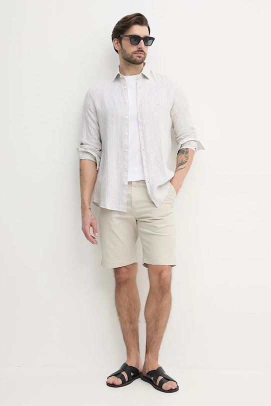 Calvin Klein szorty K10K114068 beżowy SS25