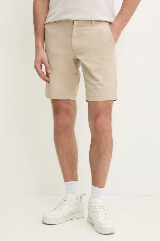 Calvin Klein szorty tkanina beżowy K10K114063