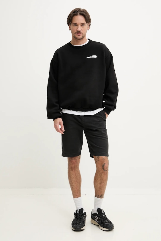 Superdry pantaloni scurți M7110397A.AFB negru SS25
