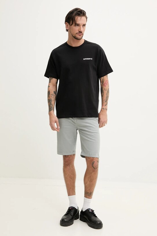 Superdry pantaloni scurți M7110397A.E4A gri SS25
