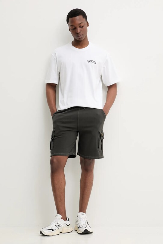 Superdry pantaloni scurți din bumbac M7110480A.AFB negru SS25