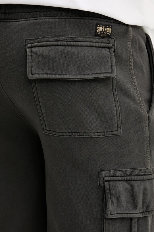 Superdry pantaloni scurți din bumbac M7110480A.AFB negru