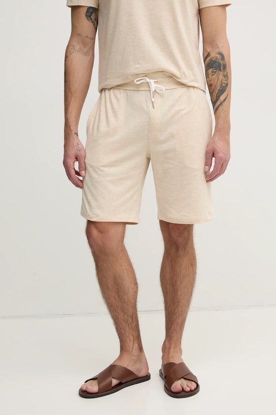 Tommy Hilfiger pantaloni scurți tricotaj bej UM0UM03364
