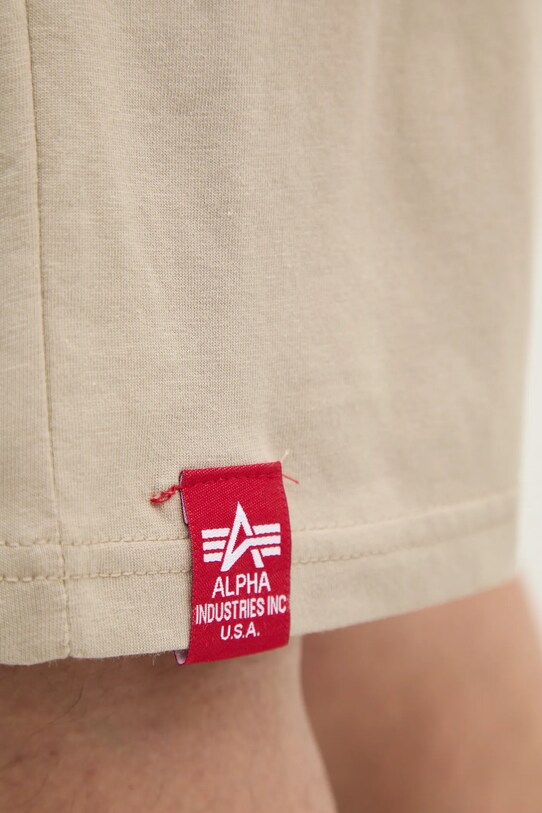 Alpha Industries pantaloni scurti din bumbac Alpha Jersey Short bej 116366
