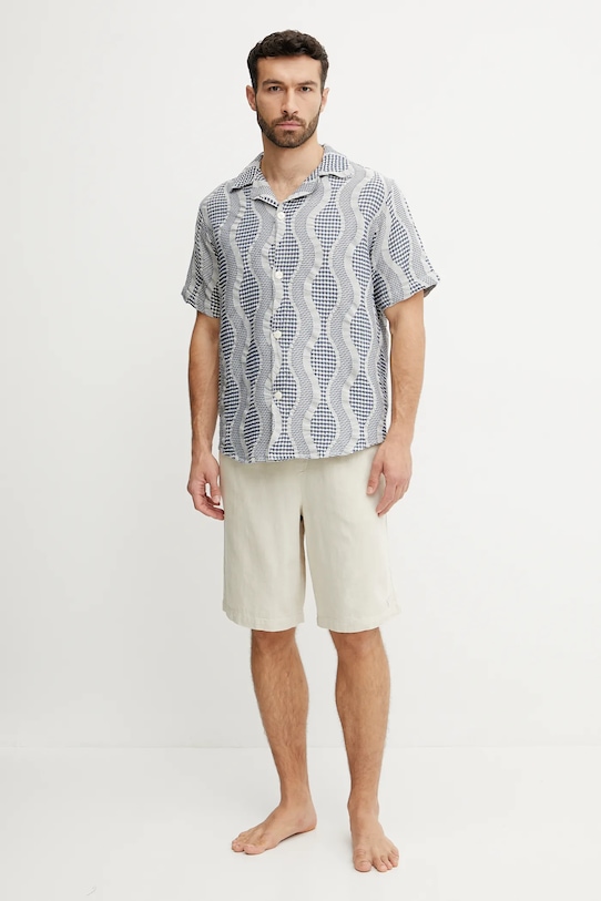 Guess pantaloni scurți din in F5GD00.WH4J0 bej SS25