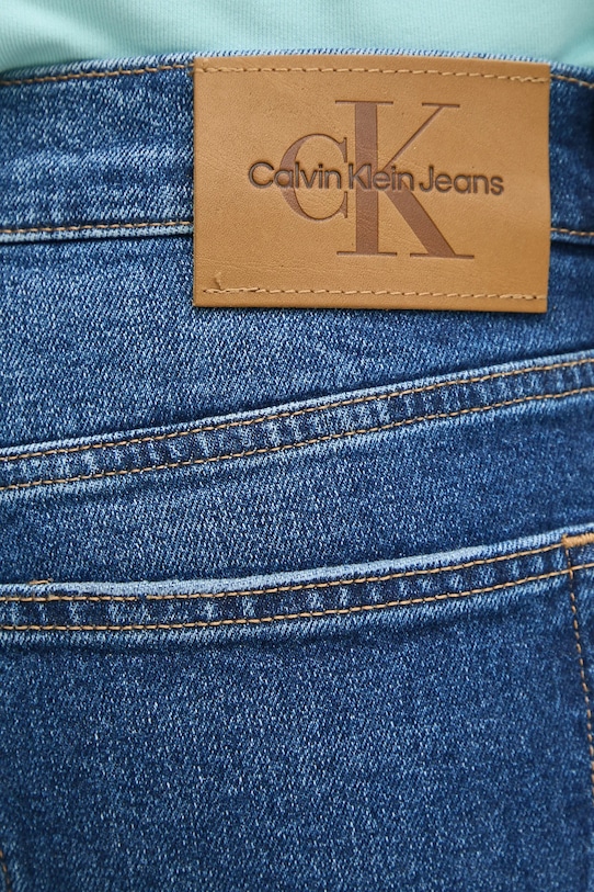 Rifľové krátke nohavice Calvin Klein Jeans modrá J30J327184