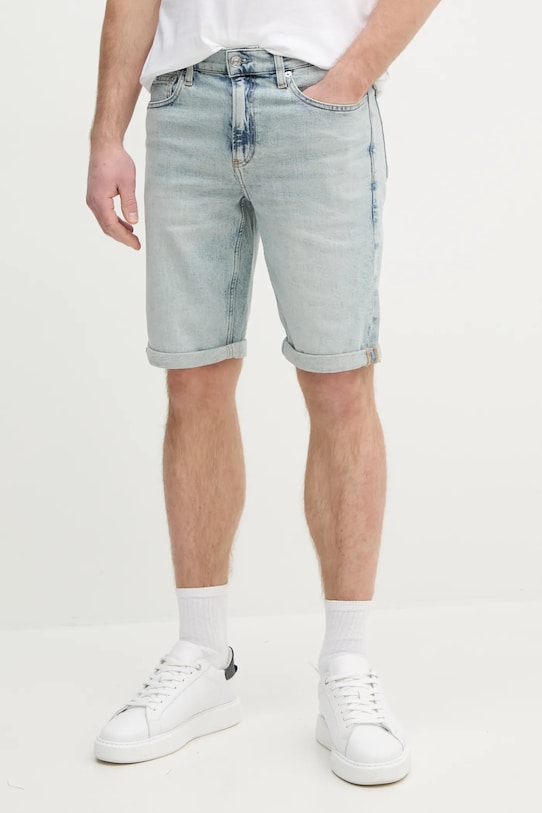 Дънков къс панталон Calvin Klein Jeans еластичен син J30J327193