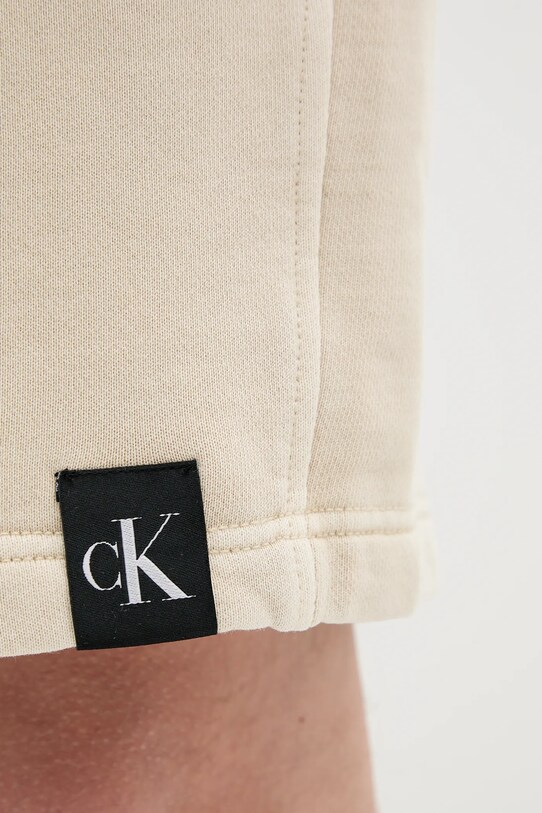 Pamučne kratke hlače Calvin Klein Jeans bež J30J327248