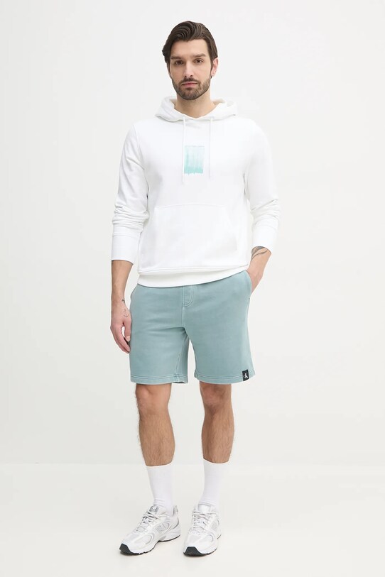 Calvin Klein Jeans szorty bawełniane J30J327248 niebieski SS25