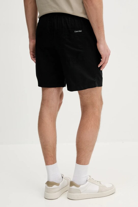 Abbigliamento Calvin Klein Jeans pantaloncini in lino misto J30J327300 nero