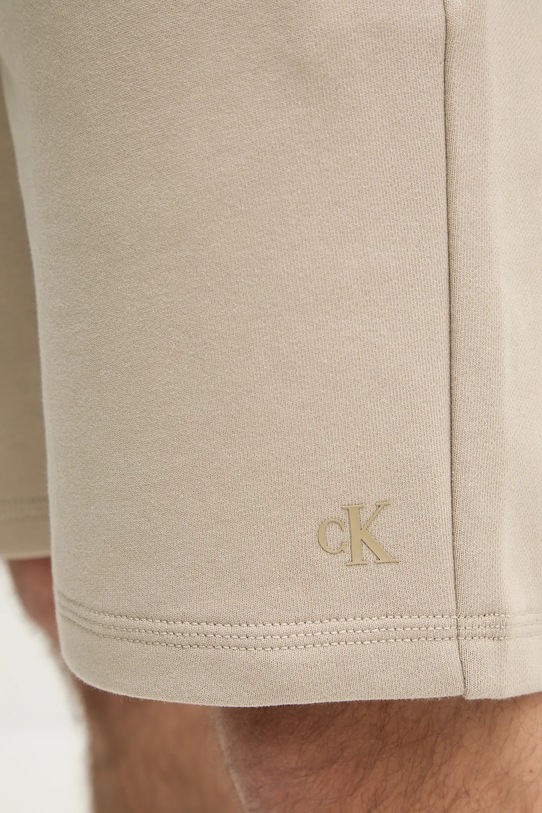 Calvin Klein Jeans pantaloni scurti din bumbac bej J30J327531