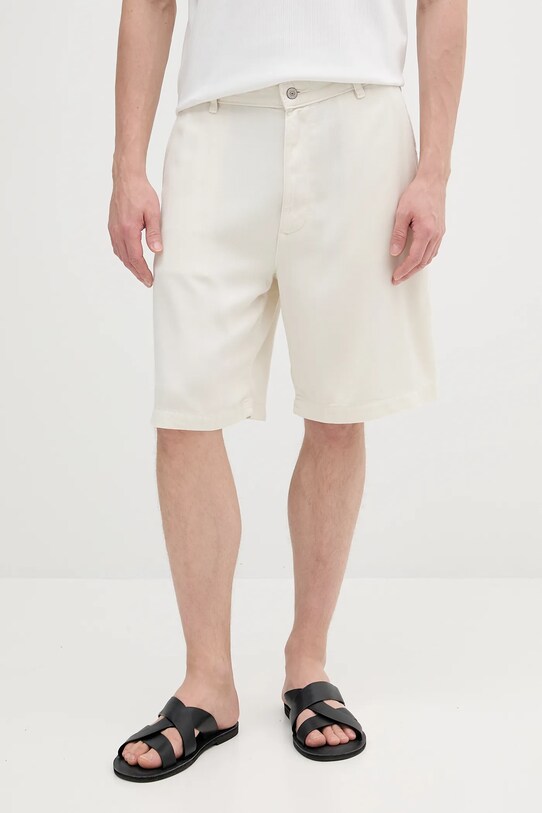 Шорти Calvin Klein Jeans тканина бежевий LV04RB929G
