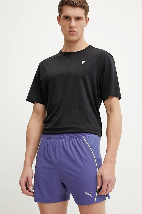 Puma pantaloni scurți de alergare Velocity panza violet 526610