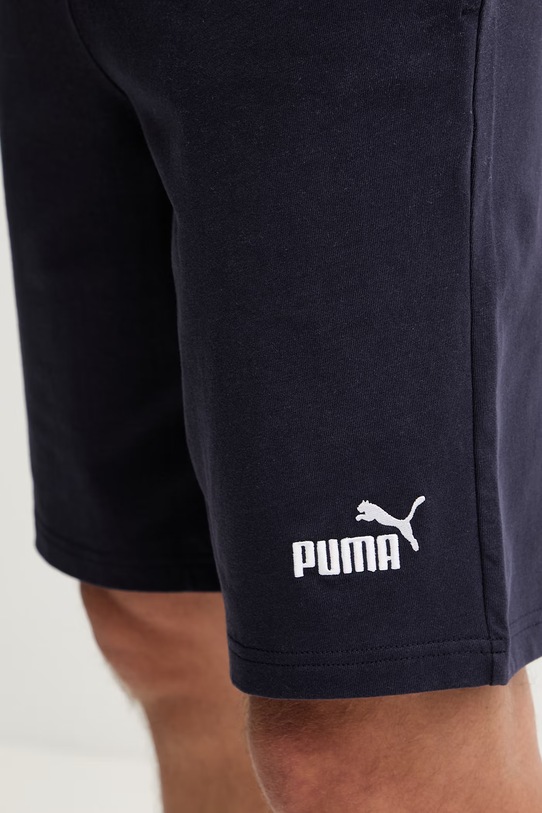Puma szorty dresowe męskie bawełniane Essential Jersey granatowy 682600