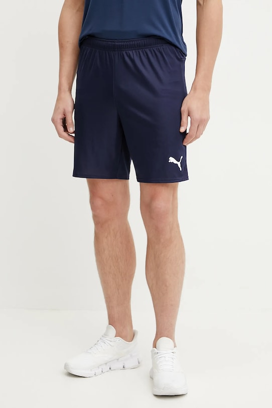 Kratke hlače za trening Puma teamGOAL bez uzorka mornarsko plava 705752