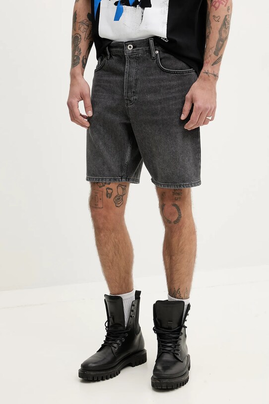 Karl Lagerfeld Jeans pantaloni scurți jeans jeans gri A2M10084