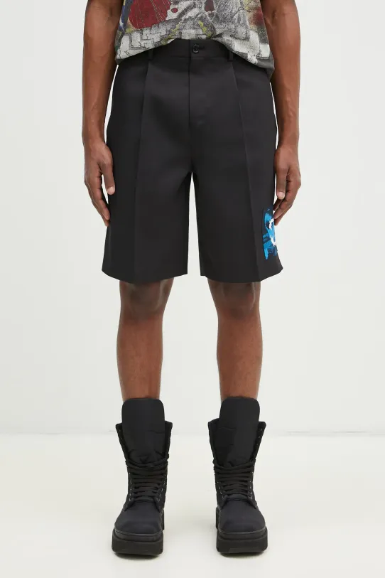 Kratke hlače Undercover Pants bez uzorka crna UP1E4508