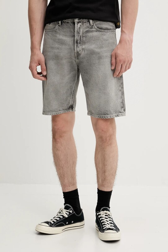 G-Star szorty jeansowe bawełniane bawełna szary D24411.D933
