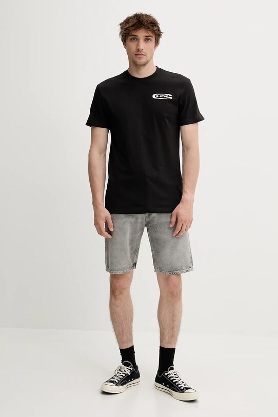 G-Star szorty jeansowe bawełniane D24411.D933 szary SS25