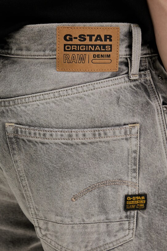 G-Star szorty jeansowe bawełniane szary D24411.D933